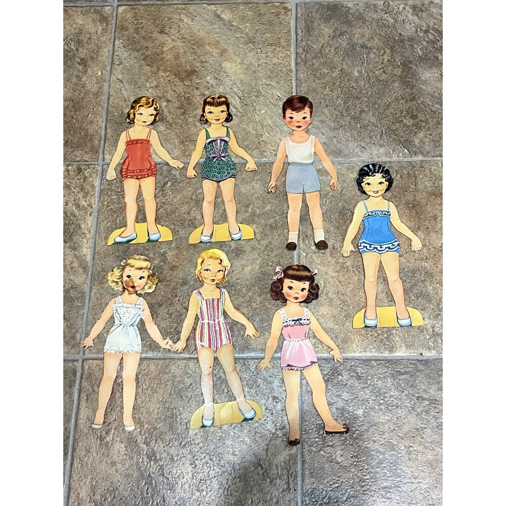 Lot Of 7 Paperdolls